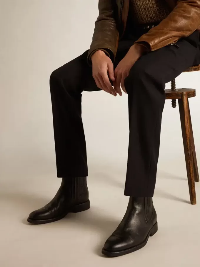 Botas Chelsea para hombre en piel negra Botas Chelsea para hombre en piel negra