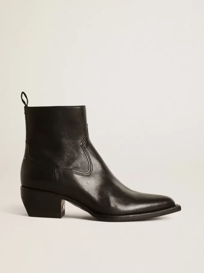 Botas Debbie bajas para hombre en piel negra Botas Debbie bajas para hombre en piel negra