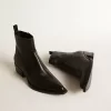Botas Debbie bajas para hombre en piel negra Botas Debbie bajas para hombre en piel negra