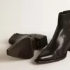 Botas Debbie bajas para hombre en piel negra Botas Debbie bajas para hombre en piel negra