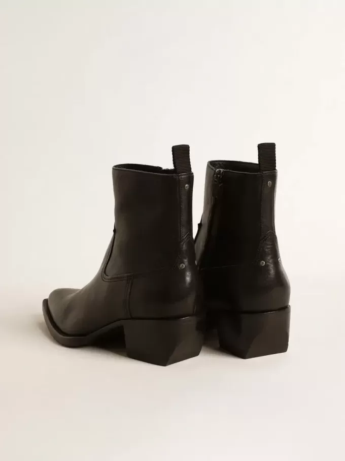 Botas Debbie bajas para hombre en piel negra Botas Debbie bajas para hombre en piel negra