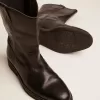 Botas moteras de piel negra Botas moteras de piel negra