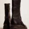Botas moteras de piel negra Botas moteras de piel negra