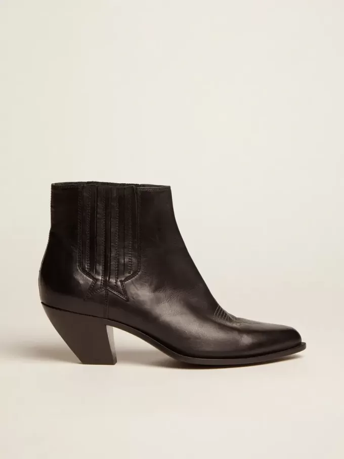 Botas Sunset para mujer en piel negra Botas Sunset para mujer en piel negra