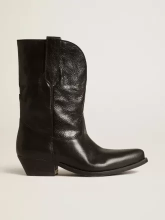 Botas Wish Star bajas en piel negra con estrella negra