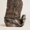 Botas Wish Star bajas para mujer en piel negra con estrella plateada Botas Wish Star bajas para mujer en piel negra con estrella plateada