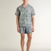Boxers para hombre con estampado marino azul claro y blanco