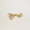 Broche antiguo dorado con forma de serpiente CNY Broche antiguo dorado con forma de serpiente CNY