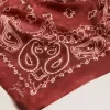 Bufanda burdeos con estampado de cachemira Bufanda burdeos con estampado de cachemira