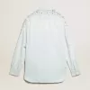 Camisa boyfriend blanqueada para mujer con cristales cabujones Camisa boyfriend blanqueada para mujer con cristales cabujones