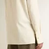 Camisa de algodón color crema para mujer con bordado floral Camisa de algodón color crema para mujer con bordado floral