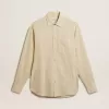 Camisa de algodón crudo para hombre con rayas negras estrechas Camisa de algodón crudo para hombre con rayas negras estrechas