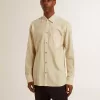 Camisa de algodón crudo para hombre con rayas negras estrechas Camisa de algodón crudo para hombre con rayas negras estrechas
