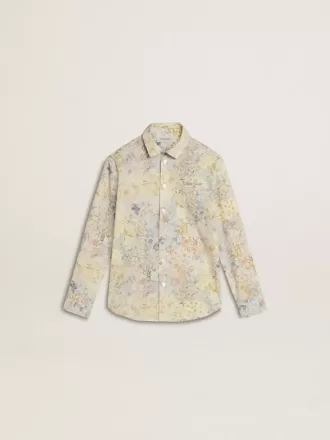Camisa de algodón para niña con estampado floral multicolor