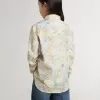 Camisa de algodón para niña con estampado floral multicolor Camisa de algodón para niña con estampado floral multicolor