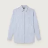 Camisa de mujer con rayas estrechas Camisa de mujer con rayas estrechas