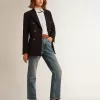 Camisa de mujer con rayas estrechas Camisa de mujer con rayas estrechas