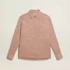 Camisa rosa de viscosa para mujer con estampado floral Camisa rosa de viscosa para mujer con estampado floral