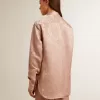 Camisa rosa de viscosa para mujer con estampado floral Camisa rosa de viscosa para mujer con estampado floral