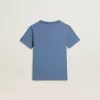 Camiseta azul para niño con estampado blanco Camiseta azul para niño con estampado blanco