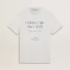 Camiseta blanca de algodón para hombre con estampado verde Camiseta blanca de algodón para hombre con estampado verde