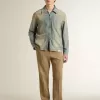 Camiseta blanca de algodón para hombre con estampado verde Camiseta blanca de algodón para hombre con estampado verde