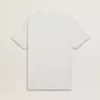 Camiseta blanca de algodón para hombre con estampado verde Camiseta blanca de algodón para hombre con estampado verde