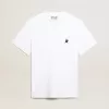 Camiseta blanca de mujer con estrella azul oscuro en la parte delantera Camiseta blanca de mujer con estrella azul oscuro en la parte delantera