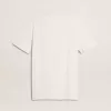Camiseta blanca para mujer con estampado negro en el pecho Camiseta blanca para mujer con estampado negro en el pecho