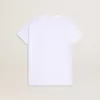 Camiseta blanca para niña con letras doradas y purpurina rosa. Camiseta blanca para niña con letras doradas y purpurina rosa.