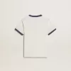 Camiseta blanca para niño con estampado azul