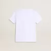 Camiseta blanca para niño con estampado multicolor dorado Camiseta blanca para niño con estampado multicolor dorado