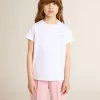 Camiseta blanca y plateada con logotipo y estrella maxi en purpurina plateada Camiseta blanca y plateada con logotipo y estrella maxi en purpurina plateada