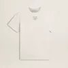 Camiseta de algodón blanco desgastado para hombre con letras negras Camiseta de algodón blanco desgastado para hombre con letras negras