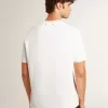 Camiseta de algodón blanco desgastado para hombre con letras negras Camiseta de algodón blanco desgastado para hombre con letras negras