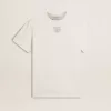 Camiseta de algodón blanco desgastado para mujer con letras negras Camiseta de algodón blanco desgastado para mujer con letras negras