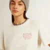 Camiseta de algodón blanco envejecido para mujer con bordado a mano Camiseta de algodón blanco envejecido para mujer con bordado a mano
