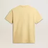 Camiseta de algodón para hombre en color amarillo pálido con letras descoloridas Camiseta de algodón para hombre en color amarillo pálido con letras descoloridas