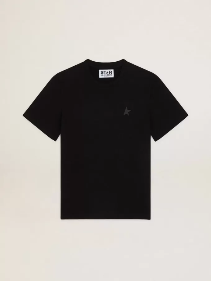 Camiseta de la colección Black Star con estrella tono sobre tono en la parte delantera Camiseta de la colección Black Star con estrella tono sobre tono en la parte delantera