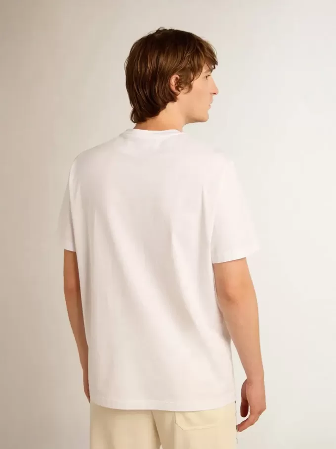 Camiseta de la colección White Star con estrella negra en la parte delantera Camiseta de la colección White Star con estrella negra en la parte delantera