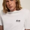 Camiseta de la colección White Star con logotipo y estrella negros en contraste Camiseta de la colección White Star con logotipo y estrella negros en contraste