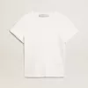 Camiseta de mujer de corte regular desgastada en color blanco Camiseta de mujer de corte regular desgastada en color blanco
