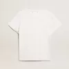 Camiseta de mujer de corte regular desgastada en color blanco Camiseta de mujer de corte regular desgastada en color blanco