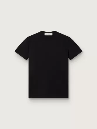 Camiseta de mujer de corte regular y efecto desgastado en color negro