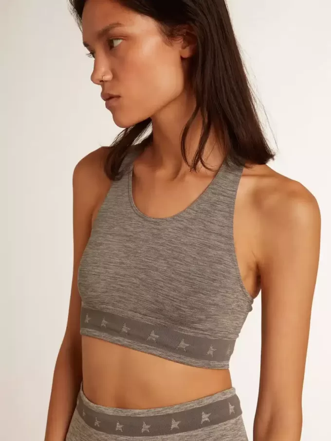 Camiseta deportiva gris jaspeado Camiseta deportiva gris jaspeado