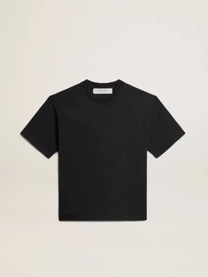 Camiseta en negro lavado con logotipo invertido en la espalda – Jersey Capsule Camiseta en negro lavado con logotipo invertido en la espalda – Jersey Capsule