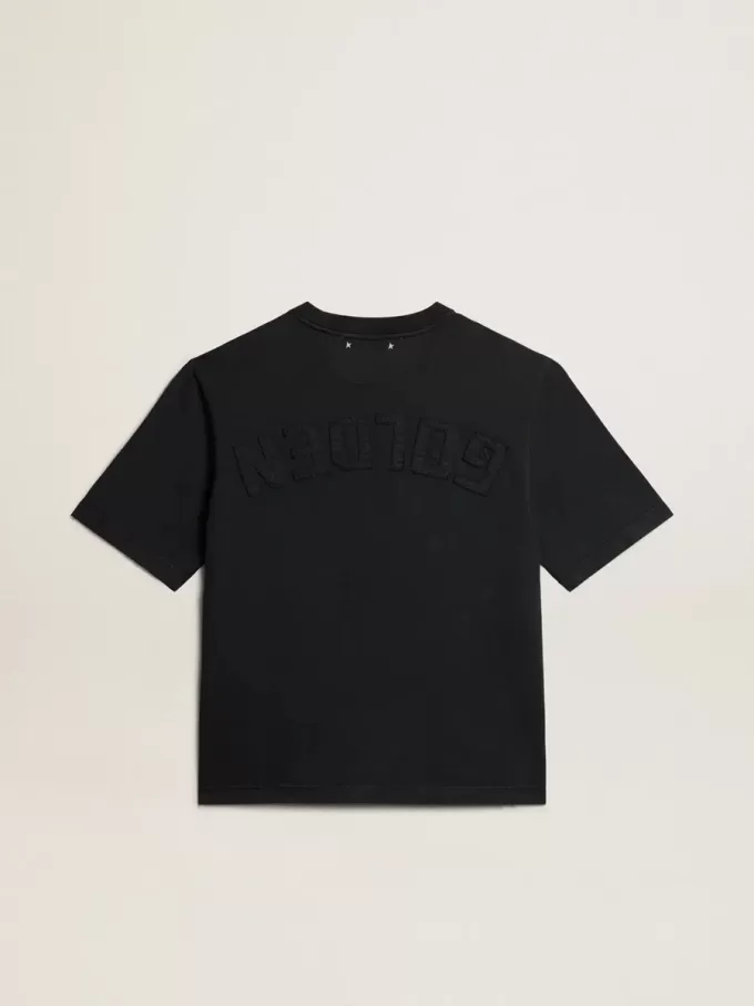 Camiseta en negro lavado con logotipo invertido en la espalda – Jersey Capsule Camiseta en negro lavado con logotipo invertido en la espalda – Jersey Capsule