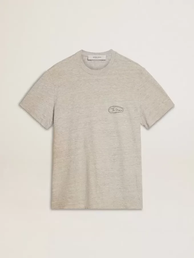 Camiseta gris para hombre con letras negras Camiseta gris para hombre con letras negras