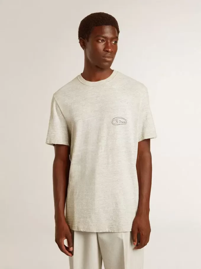Camiseta gris para hombre con letras negras Camiseta gris para hombre con letras negras
