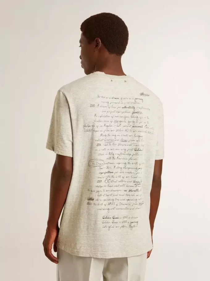 Camiseta gris para hombre con letras negras Camiseta gris para hombre con letras negras